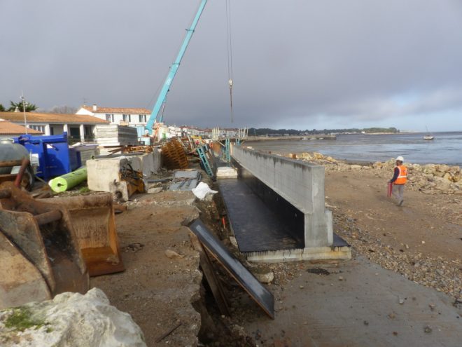 Rivedoux-Plage - Travaux digue -Muret gauche - 8 novembre 2018