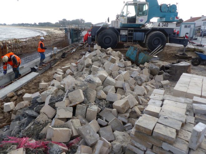 Digue de Rivedoux - Dépavage devant Moulin - 8 novembre 2018
