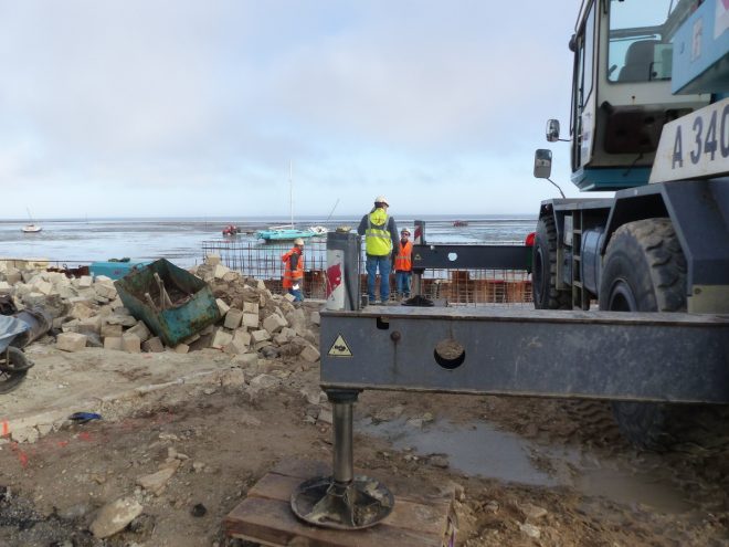 Digue de Rivedoux - Dépavage devant Moulin - 8 novembre 2018