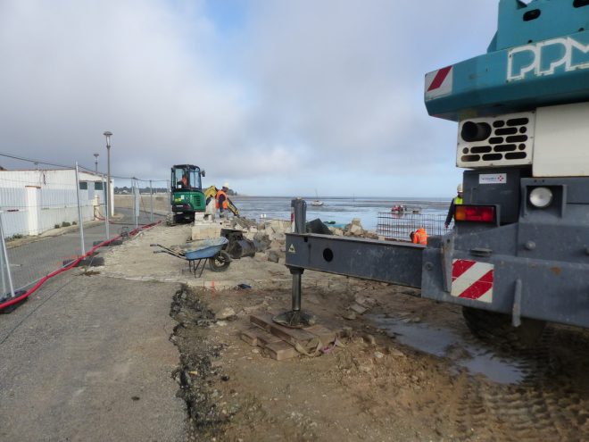 Digue de Rivedoux - Dépavage devant Moulin - 8 novembre 2018
