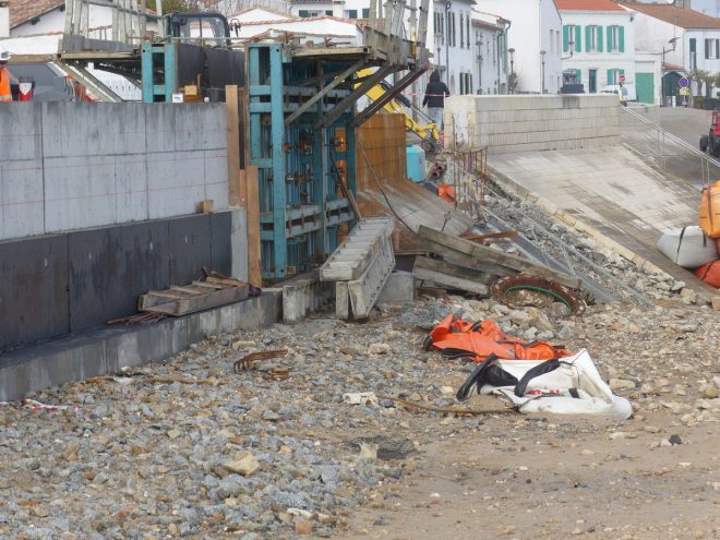 Rivedoux-Plage - Travaux digue -Muret gauche - 8 novembre 2018