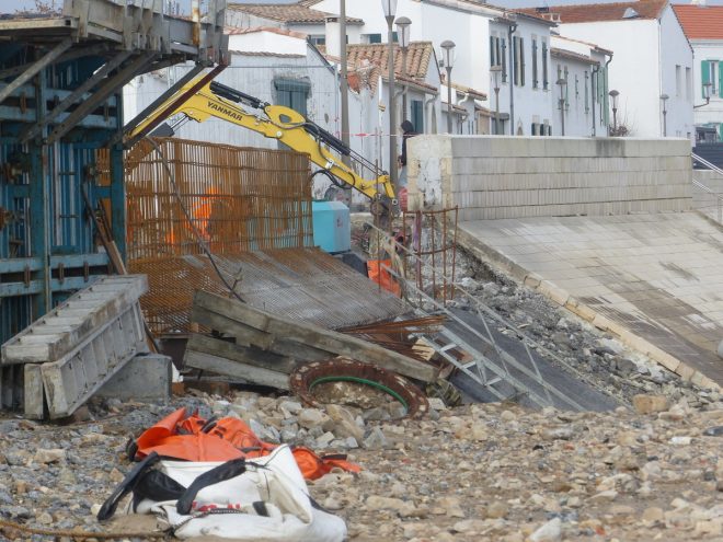 Rivedoux-Plage - Travaux digue -Muret gauche - 8 novembre 2018