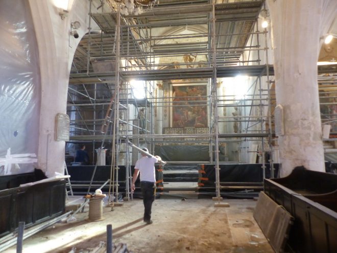 Eglise Ars - Echaffaudages - 8 novembre 2018