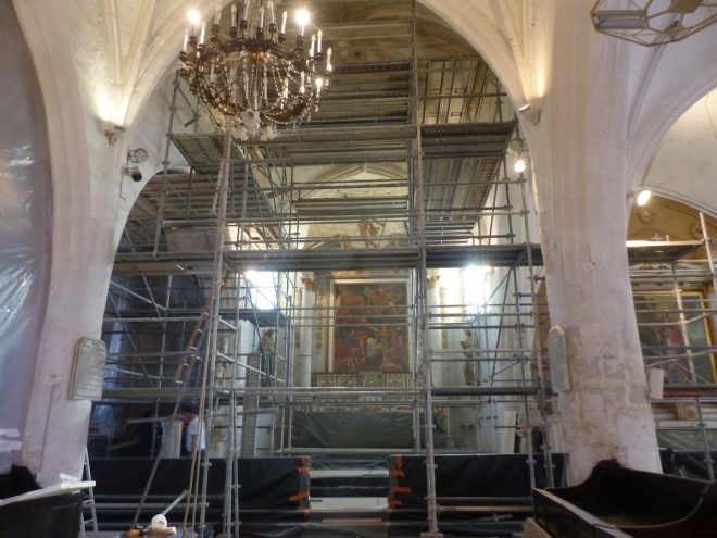 Eglise Ars - Echaffaudages - 8 novembre 2018