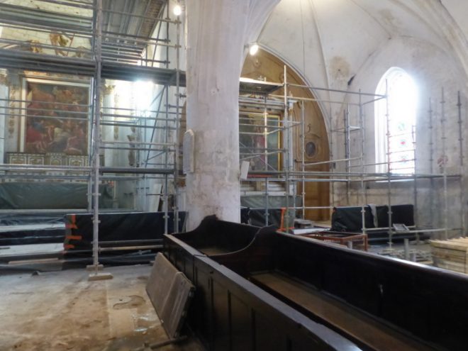 Eglise Ars - Echaffaudages - 8 novembre 2018