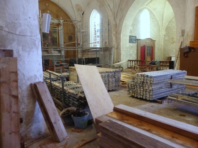 Eglise Ars - Echaffaudages - 8 novembre 2018