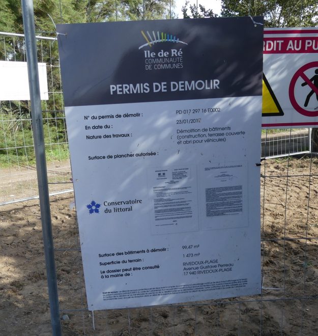 Rivedoux - Permis démolir Taupinière - 9 octobre 2019