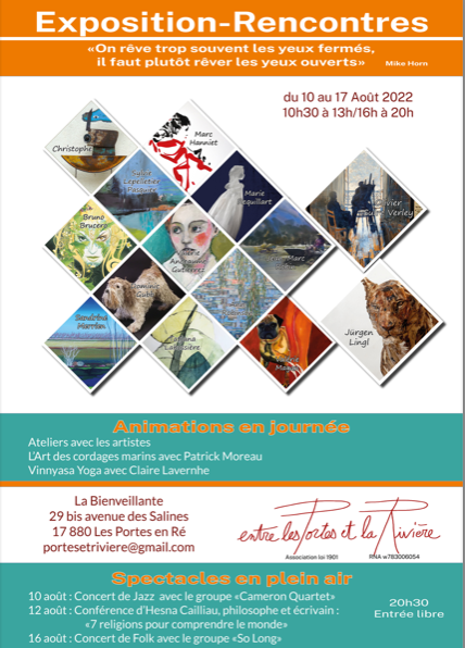 Affiche expo Entre les Portes et la Rivière - août 2022