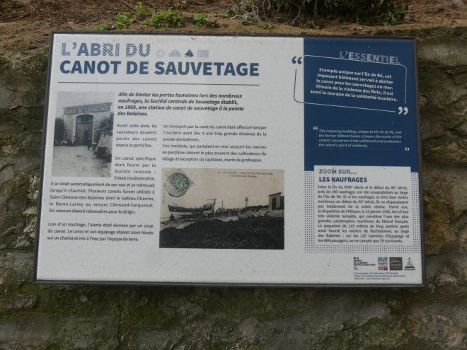 Saint-Clément des Baleines - Canot Sauvetage - Pavage - Panneau CDC - 23 novembre 2022