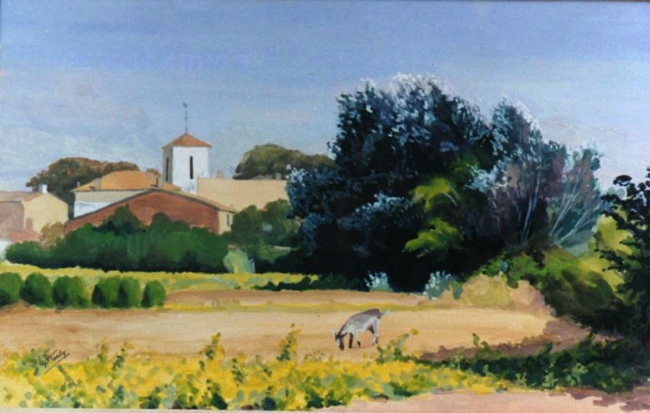 Pierre Tardy - Ane devant église des Portes