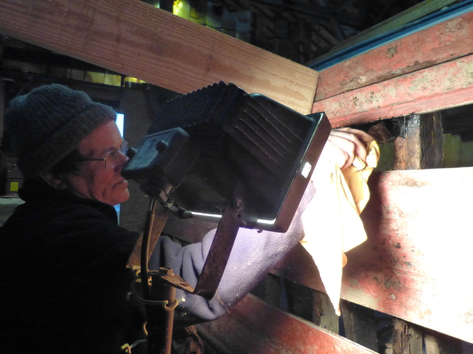 Réparation des bordés du Jeannette Roger - Décembre 2012