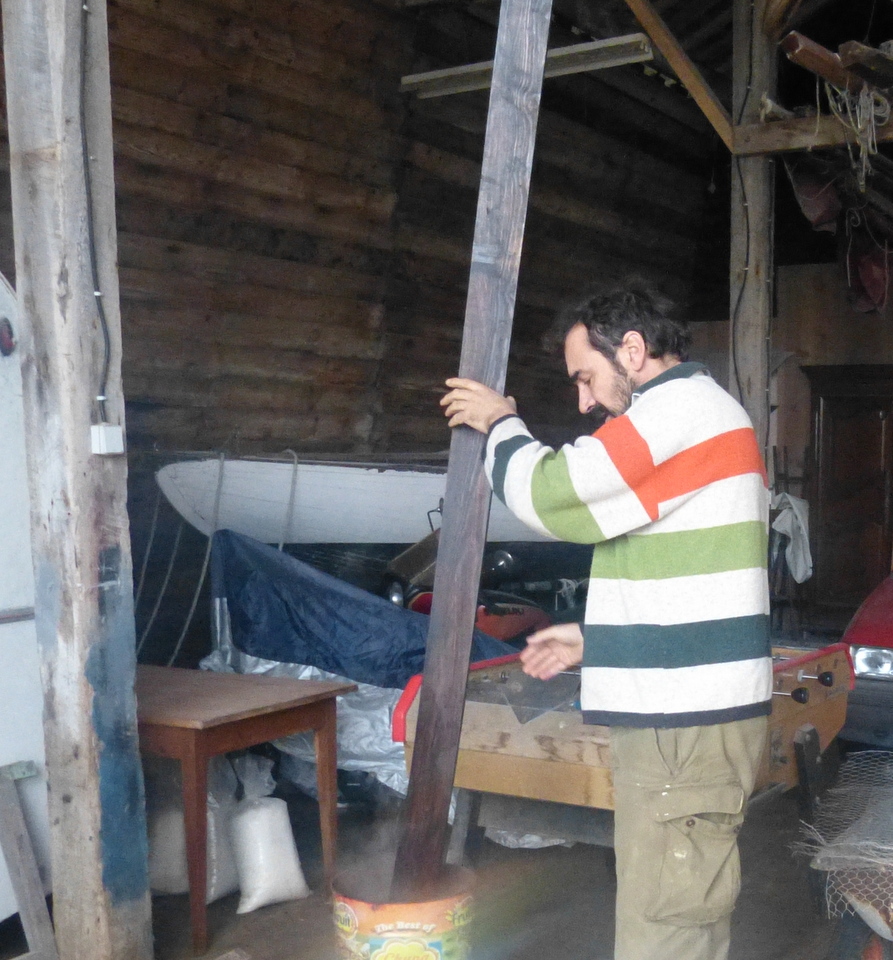 Chauffe des bordés du Jeannette Roger - Janvier 2013