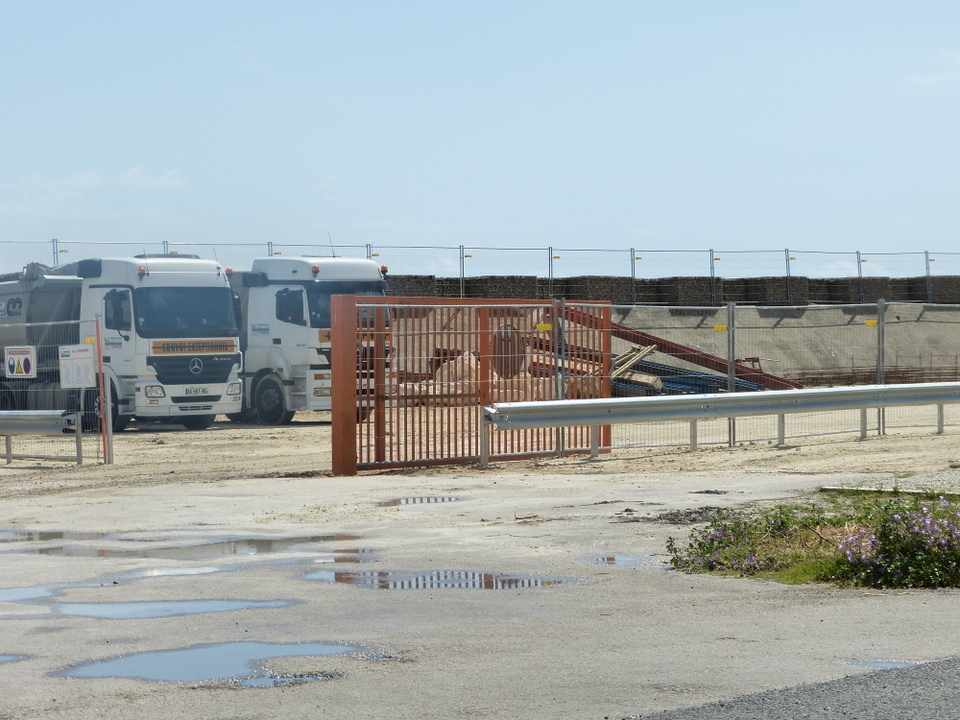 Digue du Boutillon - Mise en place du chantier
