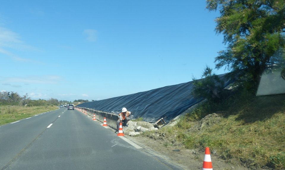 Digue du Boutillon - Mise en place des travaux