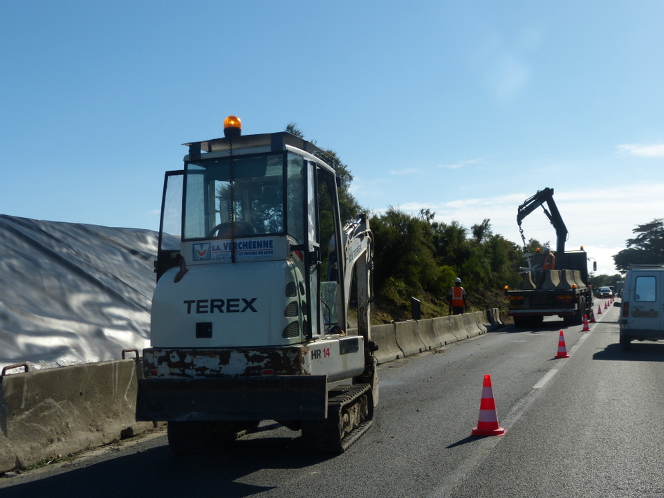 Digue du Boutillon - Mise en place des travaux