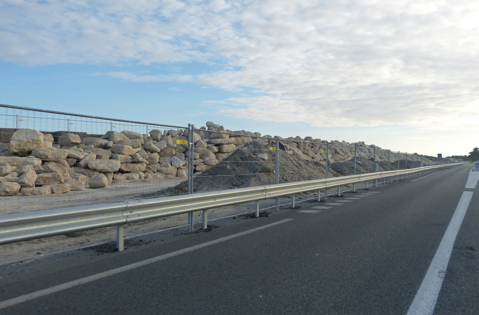 Digue du Boutillon - Mise en place des travaux