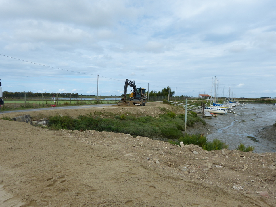 Digue du Goisil en construction – 7 août