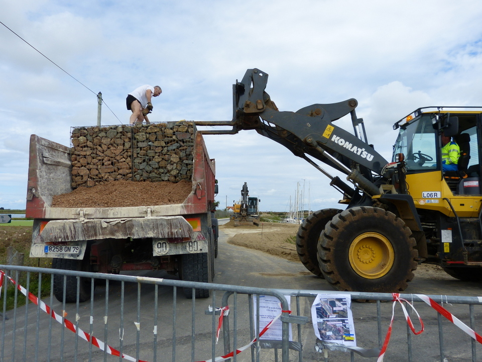 Digue du Goisil en construction – 7 août