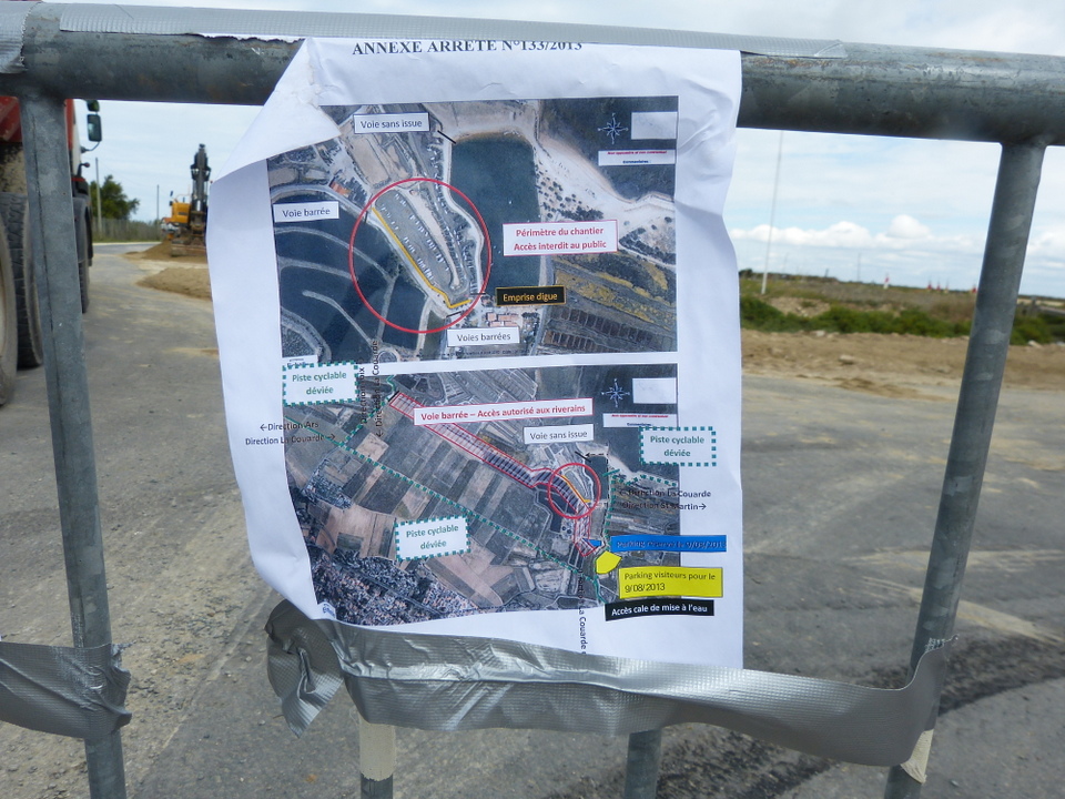 Digue du Goisil en construction – 7 août