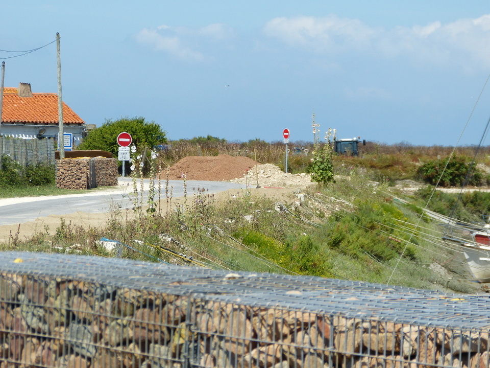 Digue du Goisil en construction – 8 août