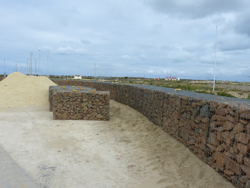 Digue du Goisil en construction – 9 août