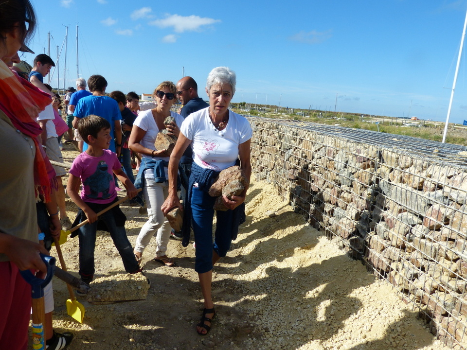 Digue du Goisil, La Couarde-sur-Mer - Opération remblayage
