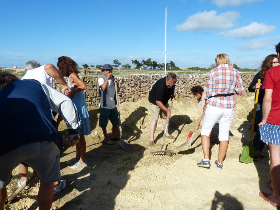 Digue du Goisil, La Couarde-sur-Mer - Opération remblayage