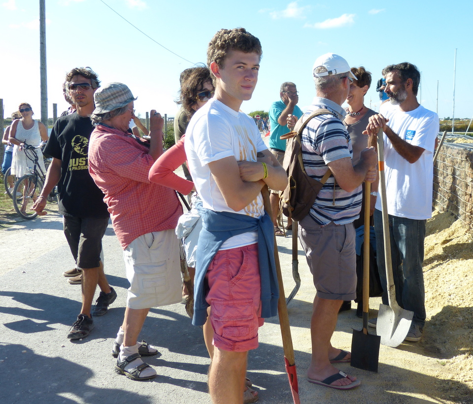 Digue du Goisil, La Couarde-sur-Mer - Opération remblayage