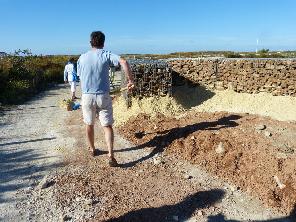 Digue du Goisil, La Couarde-sur-Mer - Opération remblayage