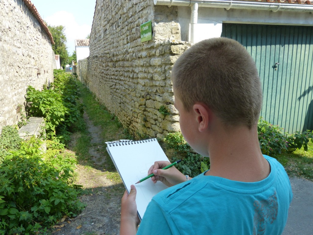 Laurence Jean-Bart - Balade-aquarelle à Loix