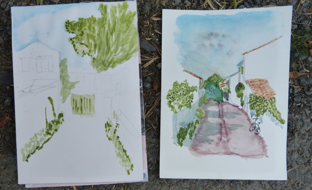 Laurence Jean-Bart - Balade-aquarelle à Loix