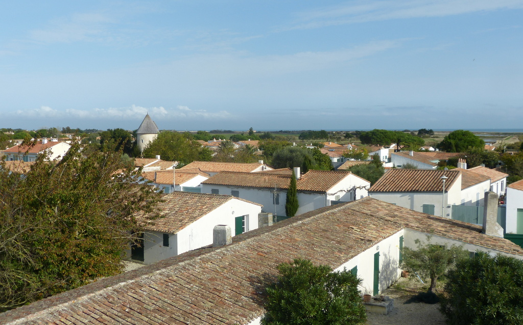 Loix - Perspective en haut du Moulin de l'Abbaye