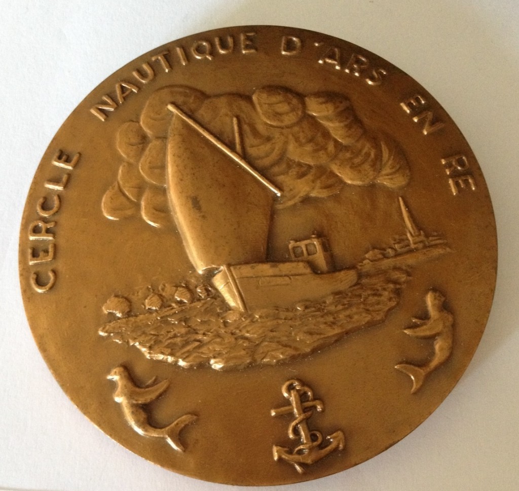 ANCIENNE MEDAILLE EN Argent Massif Sport Nautique De L'ouest Nantes